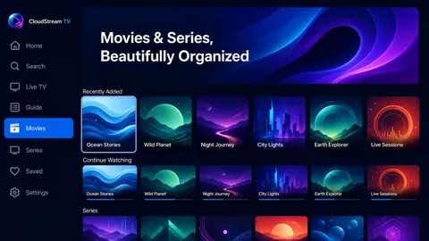 CloudStream Movies and Series screen