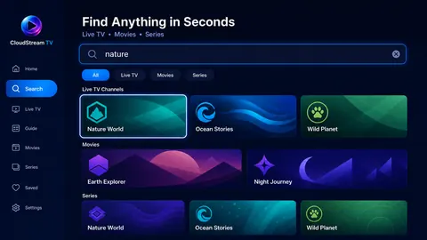CloudStream search screen